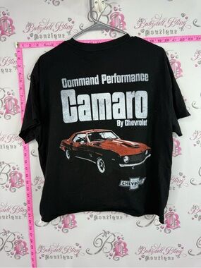 Camaro By Chevrolet Graphic Tee - Black with Red Car